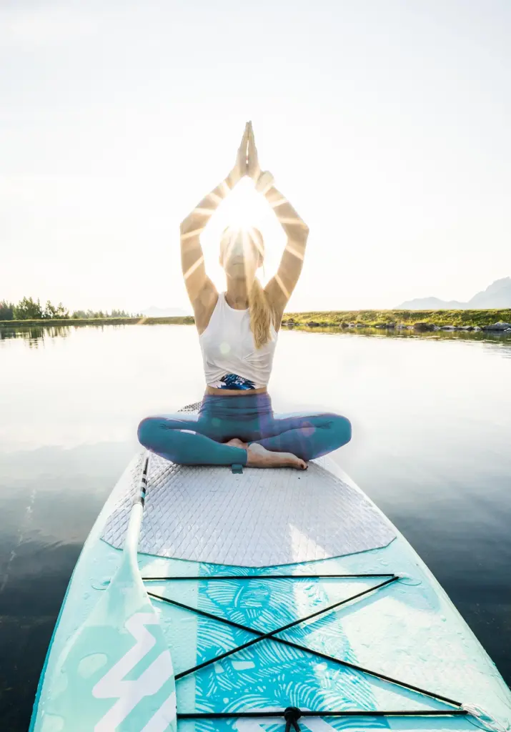 Ulrike am Stand-Up-Paddle